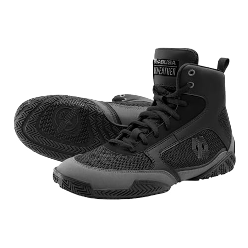 Hayabusa Mayweather Champ Boxschuhe für Damen und Herren, Schwarz Grau, 46/46.5 EU von Hayabusa