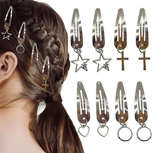 Hayaww 8 Pcs Dreadlocks Schmuck ZubehöR, Haarspangen MäDchen Haarklammern Haarspangen Haarclips Metall Haarklammern Haarschmuck Braids FüR Partys, AuffüHrungen, TäGliche, Halloween von Hayaww