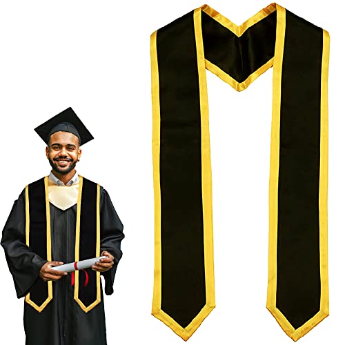 Hayaww Abschluss Stola Hood - Klerus Gestohlen Stola Honor, Kirche Graduation Honors, 152 cm, Für Priester Chor Abschlussfeier (Schwarz) von Hayaww