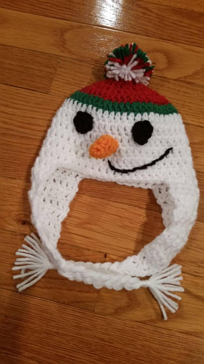 Schneemann Gehäkelte Babymütze Wintermütze Schneemann Gehäkelte Babymütze Wintermütze von HayliesHandiwork