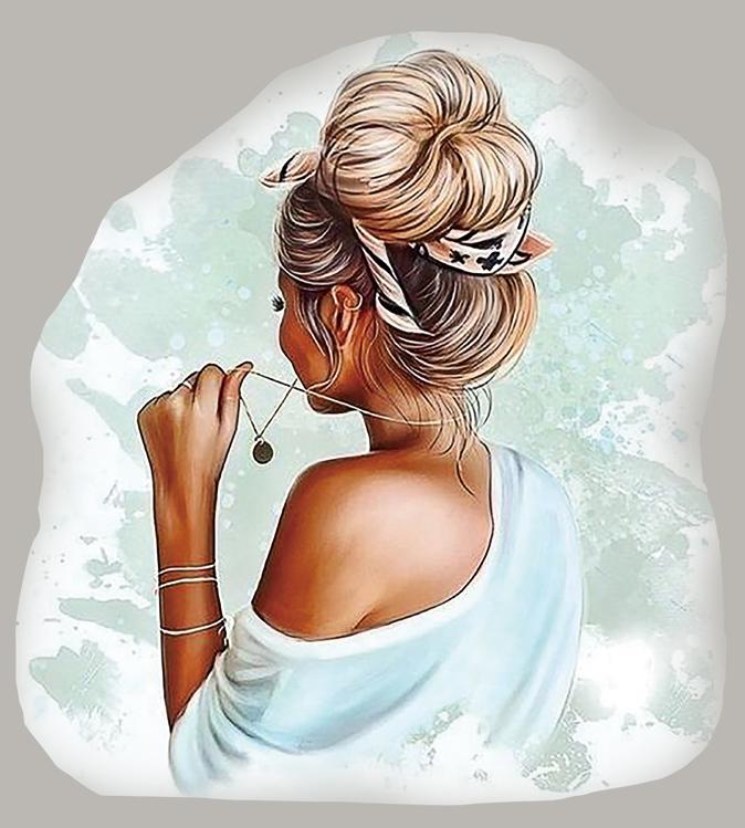 Girl - Dtf Bügeltransfer Bügelbild Applikation Frau Für Alle Stoffe Bügeleisen Oder Transferpresse Geeignet von HaynWerbung