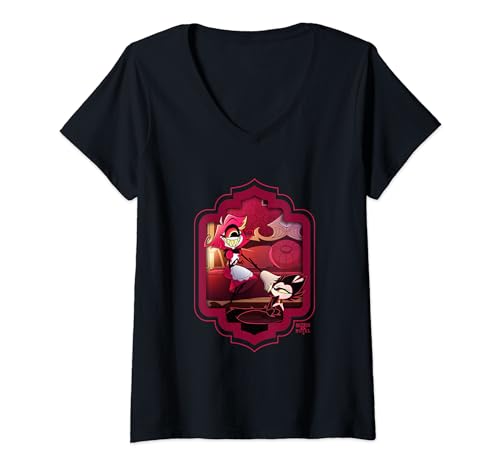 Damen Hazbin Hotel - Niffty T-Shirt mit V-Ausschnitt Damen Hazbin Hotel - Niffty T-Shirt mit V-Ausschnitt von Hazbin Hotel