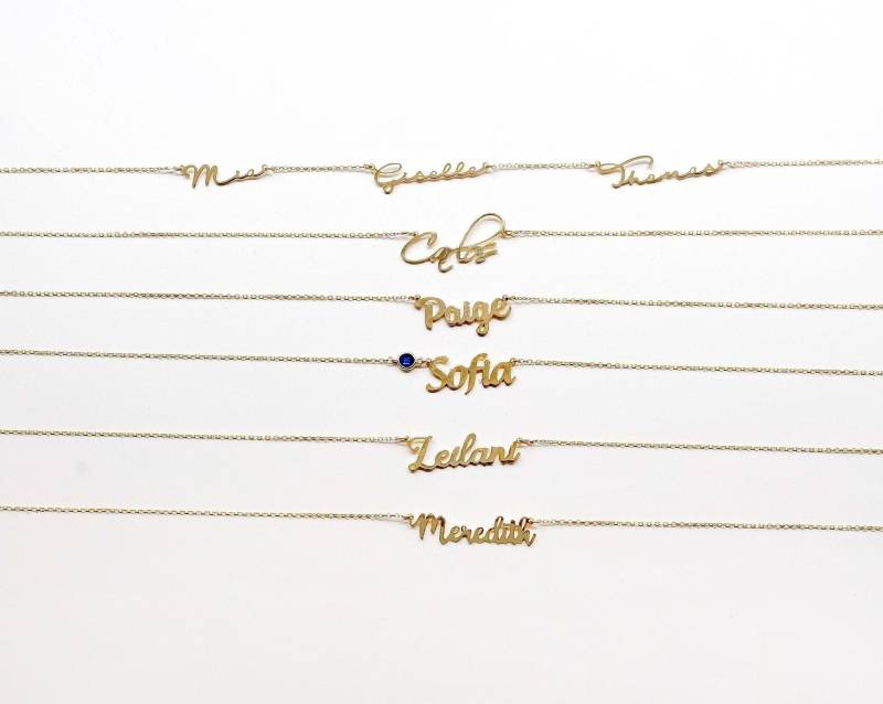 Name Halskette, Personalisierte Anhänger Halskette Benutzerdefinierte Namen Minimalist Schmuck Für Frauen Ihre Weihnachtsgeschenke von HazelJewelryHouse