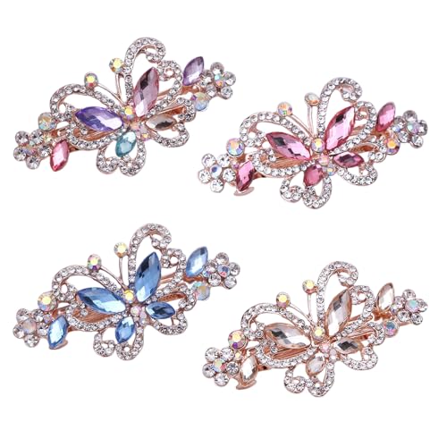 Hazrcvr Vintage Haarspange 4pcs Haarschmuck Damen Kristall Frühling Haarspangen Retro Metall Frühling Haarnadel Haarspangen Damen Festlich Schmetterling Haarspangen Metall Französische Haarspange Hazrcvr Vintage Haarspange 4pcs Haarschmuck Damen Kristall Frühling Haarspangen Retro Metall Frühling Haarnadel Haarspangen Damen Festlich Schmetterling Haarspangen Metall Französische Haarspange von Hazrcvr