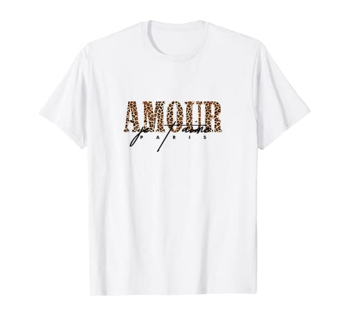 Amour Leopard French Slogan Damen T-Shirt Amour Leopard French Slogan Damen T-Shirt von Hazy Daze Apparel