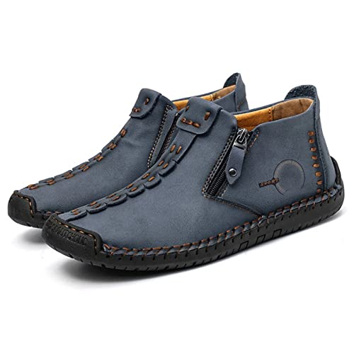 Hbaydor 2024 Italienische Handgefertigte Hochstiefel, Herren Rutschfeste Bequeme Reißverschluss Leder Freizeit Sneakers Atmungsaktive Hohe Chukka Stiefel Übergroße Schuhgröße,Blau,45 Hbaydor 2024 Italienische Handgefertigte Hochstiefel, Herren Rutschfeste Bequeme Reißverschluss Leder Freizeit Sneakers Atmungsaktive Hohe Chukka Stiefel Übergroße Schuhgröße,Blau,45 von Hbaydor