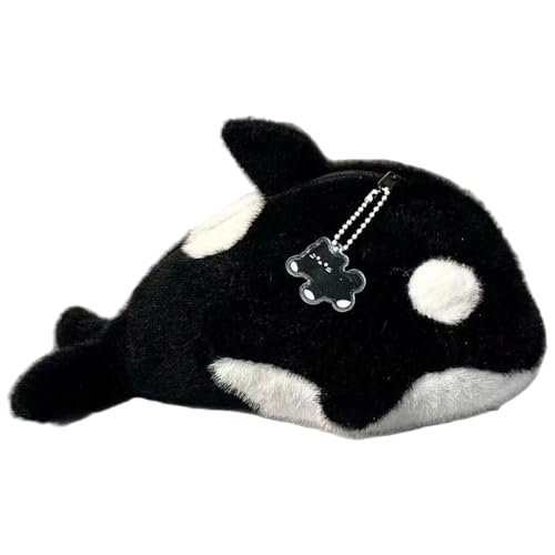 Hbbgdiy Haifischstiftkoffer 10, 6 Zoll Flauschiger Plüschzipper -Stiftbeutel tragbarer süßer Kawaii Animal Pencil Beutel für Schulschüler, Büro -Schreibwaren, Make -up -Aufbewahrung und Reisen von Hbbgdiy