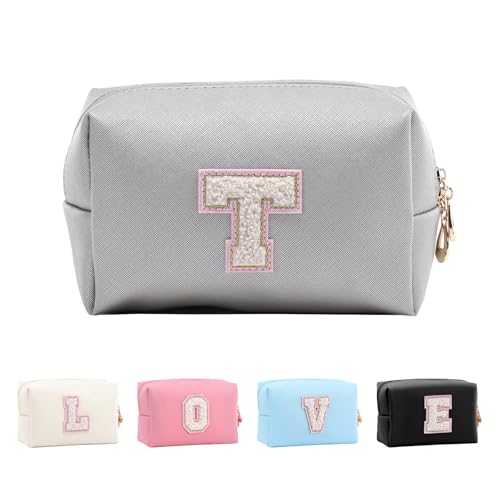 Hbhpov Make-up-Tasche mit Anfangsbuchstaben, wasserdicht, PU-Leder, mit Reißverschluss, Kosmetiktasche, Reise-Kulturbeutel, Geschenk, ideal für Teenager, Mädchen, Frauen, Geburtstag, Freund, Mutter Hbhpov Make-up-Tasche mit Anfangsbuchstaben, wasserdicht, PU-Leder, mit Reißverschluss, Kosmetiktasche, Reise-Kulturbeutel, Geschenk, ideal für Teenager, Mädchen, Frauen, Geburtstag, Freund, Mutter von Hbhpov