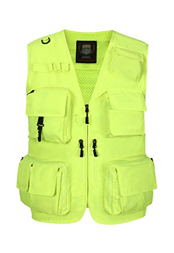 Hbufnha Anglerweste Outdoor Arbeitswesten Unisex Jagd Reise Fotografie Safari Weste mit Multi Taschen - - X-Large von Hbufnha