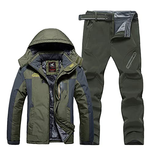 Hcclijo Wasserdichter Winddichter Warmer Dicker Hosen Angelhemd Sport Angelanzug Sets 1 XXL von Hcclijo