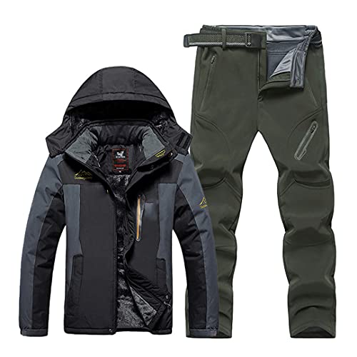 Hcclijo Wasserdichter Winddichter Warmer Dicker Hosen Angelhemd Sport Angelanzug Sets 8 6XL von Hcclijo