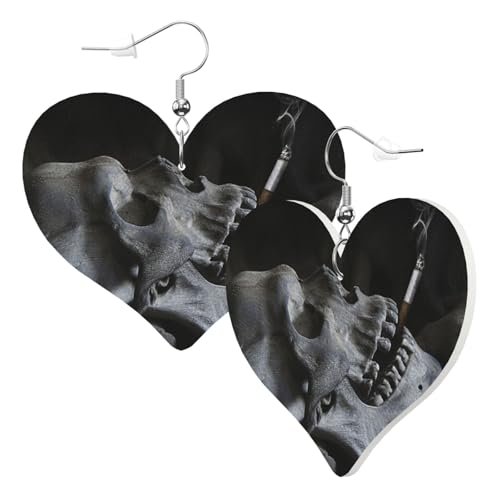 Niedliche doppelseitige Herz-Ohrringe Skelett Rauchen Persönlichkeit Trendy Spaß Kunstleder baumeln Ohrringe Schmuck Geschenk für Frauen Mädchen Niedliche doppelseitige Herz-Ohrringe Skelett Rauchen Persönlichkeit Trendy Spaß Kunstleder baumeln Ohrringe Schmuck Geschenk für Frauen Mädchen von Hceaatb