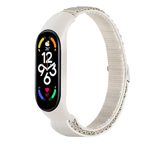 HchenH Bracelet Compatible with Xiaomi Smart Band 7/6/5/4, Men and Women, Nylon Solo Loop, Adjustable Replacement Strap, Armband Compatible with Xiaomi Mi Band 7/6/5/4-Weiss HchenH Bracelet Compatible with Xiaomi Smart Band 7/6/5/4, Men and Women, Nylon Solo Loop, Adjustable Replacement Strap, Armband Compatible with Xiaomi Mi Band 7/6/5/4-Weiss von HchenH