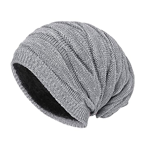 Hcimooy Slouchy Beanie für Herren Winter, gestrickte Slouchy Thick Skull Cap Übergroße Lange Slouch Beanie Cap von Hcimooy