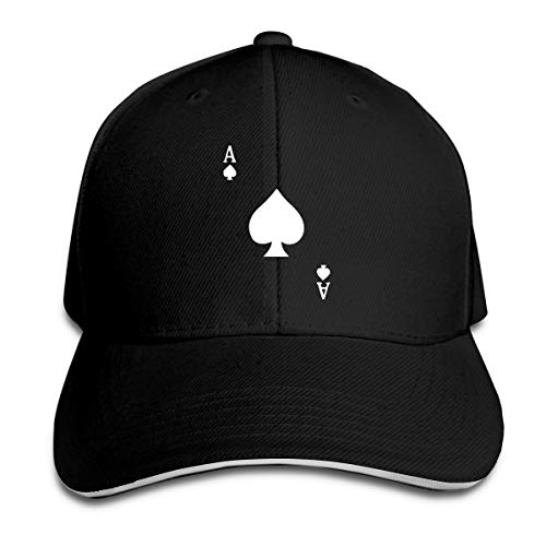 ACE of Spades Poker 2 Baseball Cap Verstellbare Sandwich Cap Denim Dad Hat Trucker Hat Hip Hop Cowboy Hat für Herren Damen von Hdadwy