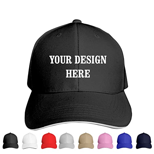 Custom Baseball Cap Sandwich Hut Personalisierter Trucker Hut Hip Adjustable Hop Hut für Sport Team Aktivitäten Unisex von Hdadwy