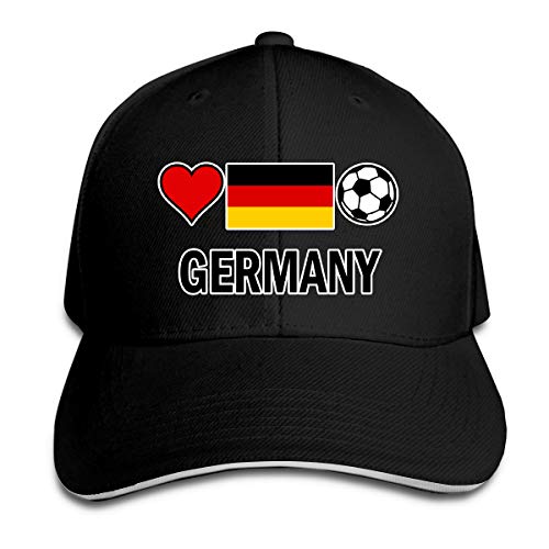 Deutschland Fußball Fußball Baseball Cap Verstellbare Sandwich Cap Denim Dad Hat Trucker Hat Hip Hop Cowboy Hat für Männer Frauen von Hdadwy