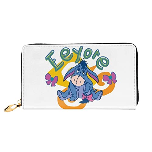 Eeyore Cartera de Cuero genuino Bloqueo RFID Titular de la tarjeta de crédito Organizador Monedero de viaje Bolso del teléfono celular Cartera plegable para Mujer Embrague para Mujeres y Hombres von Hdadwy