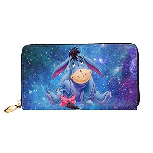 Eeyore Cartera de Cuero genuino Bloqueo RFID Titular de la tarjeta de crédito Organizador Monedero de viaje Bolso del teléfono celular Cartera plegable para Mujer Embrague para Mujeres y Hombres von Hdadwy