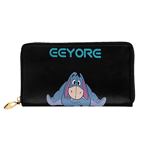 Eeyore Cartera de Cuero genuino Bloqueo RFID Titular de la tarjeta de crédito Organizador Monedero de viaje Bolso del teléfono celular Cartera plegable para Mujer Embrague para Mujeres y Hombres von Hdadwy