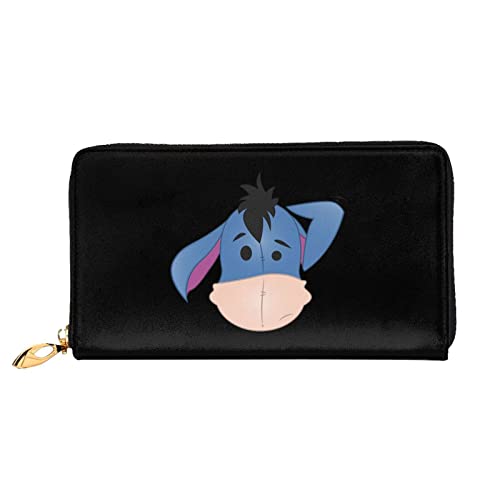 Eeyore Cartera de Cuero genuino Bloqueo RFID Titular de la tarjeta de crédito Organizador Monedero de viaje Bolso del teléfono celular Cartera plegable para Mujer Embrague para Mujeres y Hombres von Hdadwy