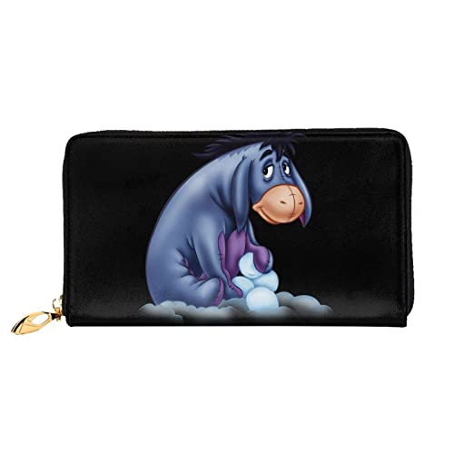 Eeyore Cartera de Cuero genuino Bloqueo RFID Titular de la tarjeta de crédito Organizador Monedero de viaje Bolso del teléfono celular Cartera plegable para Mujer Embrague para Mujeres y Hombres von Hdadwy