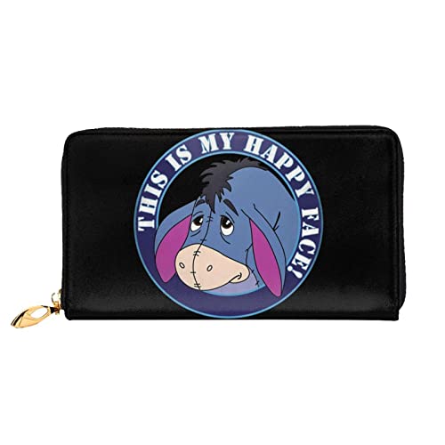 Eeyore Cartera de Cuero genuino Bloqueo RFID Titular de la tarjeta de crédito Organizador Monedero de viaje Bolso del teléfono celular Cartera plegable para Mujer Embrague para Mujeres y Hombres von Hdadwy