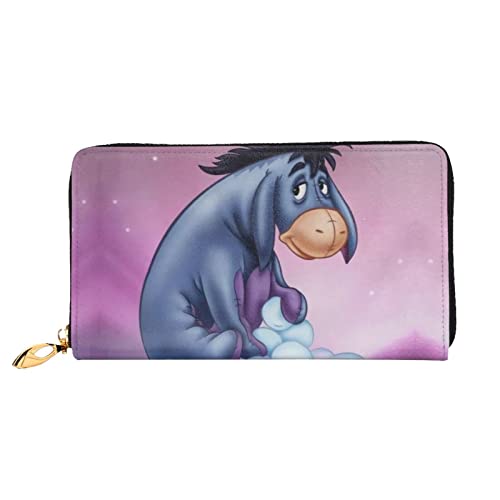 Eeyore Cartera de cuero genuino Bloqueo RFID Titular de la tarjeta de crédito Organizador Monedero de viaje Bolso del teléfono celular Cartera plegable para mujer Embrague para mujeres y hombres von Hdadwy