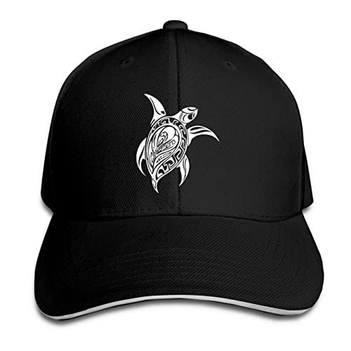 Hawaiian Sea Turtle Baseball Cap Sandwich Cap Hip Hop Trucker Cap Classic Curved Brim Golf Sports Hat für Herren Damen von Hdadwy