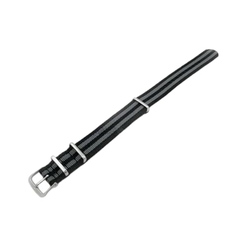 Hdhfjks 12/14/16/18/20/22/24 mm gewebtes Nylonband, Stoffband, Outdoor-Sport, lässig und vielseitig,Schwarz Grau,22 mm Hdhfjks 12/14/16/18/20/22/24 mm gewebtes Nylonband, Stoffband, Outdoor-Sport, lässig und vielseitig,Schwarz Grau,22 mm von Hdhfjks