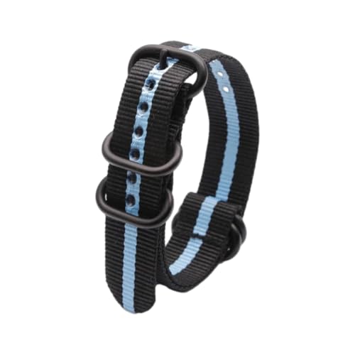 Hdhfjks 18/20/22/24 mm Nylon-Ersatzarmband, Outdoor-Sportzubehör, lässig und vielseitig, geeignet für Smartwatches,2Schwarz 1Himmelblau,20 mm Hdhfjks 18/20/22/24 mm Nylon-Ersatzarmband, Outdoor-Sportzubehör, lässig und vielseitig, geeignet für Smartwatches,2Schwarz 1Himmelblau,20 mm von Hdhfjks