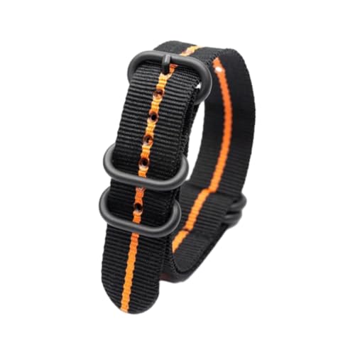 Hdhfjks 18/20/22/24 mm Nylon-Ersatzarmband, Outdoor-Sportzubehör, lässig und vielseitig, geeignet für Smartwatches,2Schwarz 1Orange,24 mm Hdhfjks 18/20/22/24 mm Nylon-Ersatzarmband, Outdoor-Sportzubehör, lässig und vielseitig, geeignet für Smartwatches,2Schwarz 1Orange,24 mm von Hdhfjks