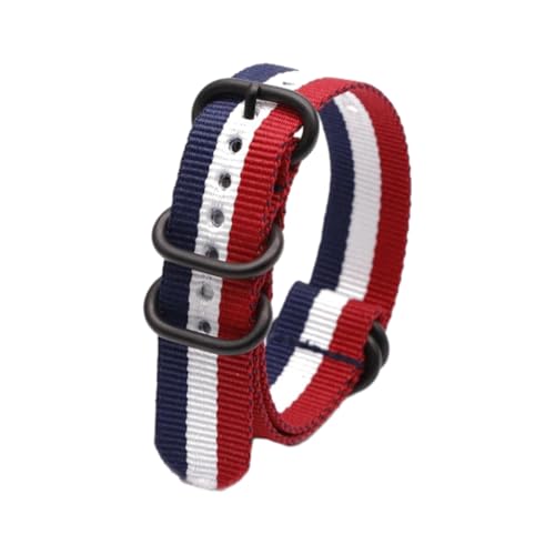 Hdhfjks 18/20/22/24 mm Nylon-Ersatzarmband, Outdoor-Sportzubehör, lässig und vielseitig, geeignet für Smartwatches,Blau Weiß Rot,24 mm Hdhfjks 18/20/22/24 mm Nylon-Ersatzarmband, Outdoor-Sportzubehör, lässig und vielseitig, geeignet für Smartwatches,Blau Weiß Rot,24 mm von Hdhfjks