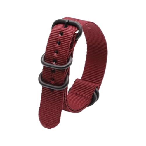 Hdhfjks 18/20/22/24 mm Nylon-Ersatzarmband, Outdoor-Sportzubehör, lässig und vielseitig, geeignet für Smartwatches,Rotwein,24 mm Hdhfjks 18/20/22/24 mm Nylon-Ersatzarmband, Outdoor-Sportzubehör, lässig und vielseitig, geeignet für Smartwatches,Rotwein,24 mm von Hdhfjks