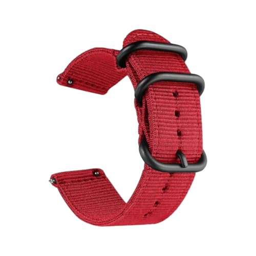 Hdhfjks 18/20/22/24 mm Nylon-Ersatzarmband, Schnellverschluss, passend für Smartwatches, verstellbar,Rot,20 mm Hdhfjks 18/20/22/24 mm Nylon-Ersatzarmband, Schnellverschluss, passend für Smartwatches, verstellbar,Rot,20 mm von Hdhfjks