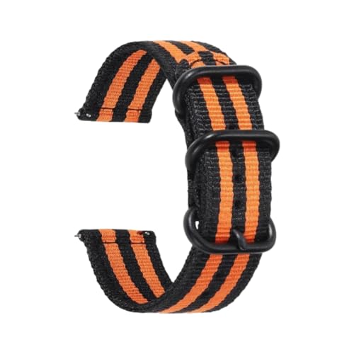 Hdhfjks 18/20/22/24 mm Nylon-Ersatzarmband, Schnellverschluss, passend für Smartwatches, verstellbar,Schwarz-Orange,18 mm Hdhfjks 18/20/22/24 mm Nylon-Ersatzarmband, Schnellverschluss, passend für Smartwatches, verstellbar,Schwarz-Orange,18 mm von Hdhfjks