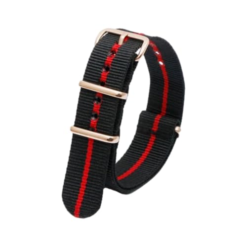 Hdhfjks 18/20/22/24 mm Nylon-Ersatzarmband, Uhrenzubehör, langlebig, atmungsaktiv, waschbar,2Schwarz 1Rot,18 mm Hdhfjks 18/20/22/24 mm Nylon-Ersatzarmband, Uhrenzubehör, langlebig, atmungsaktiv, waschbar,2Schwarz 1Rot,18 mm von Hdhfjks