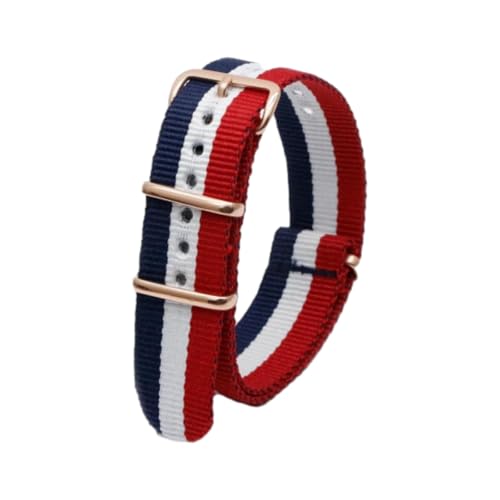 Hdhfjks 18/20/22/24 mm Nylon-Ersatzarmband, Uhrenzubehör, langlebig, atmungsaktiv, waschbar,Blau Weiß Rot,20 mm Hdhfjks 18/20/22/24 mm Nylon-Ersatzarmband, Uhrenzubehör, langlebig, atmungsaktiv, waschbar,Blau Weiß Rot,20 mm von Hdhfjks