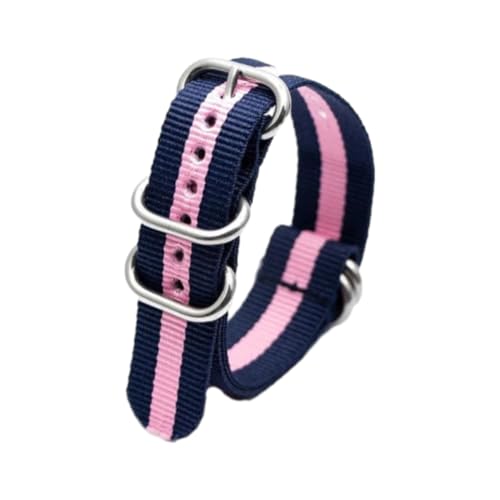 Hdhfjks 18/20/22/24 mm elastisches Nylon-Ersatzarmband, Outdoor-Sport, lässig und vielseitig,2Blau1Rosa,22 mm Hdhfjks 18/20/22/24 mm elastisches Nylon-Ersatzarmband, Outdoor-Sport, lässig und vielseitig,2Blau1Rosa,22 mm von Hdhfjks