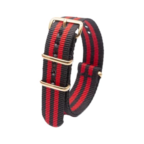 Hdhfjks 18/20/22/24 mm integriertes Nylon-Ersatzarmband, einfach und vielseitig, geeignet für Smartwatches,3Schwarz 2Rot,18 mm Hdhfjks 18/20/22/24 mm integriertes Nylon-Ersatzarmband, einfach und vielseitig, geeignet für Smartwatches,3Schwarz 2Rot,18 mm von Hdhfjks