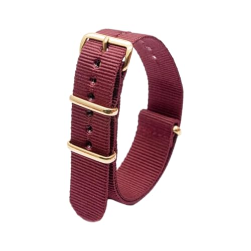 Hdhfjks 18/20/22/24 mm integriertes Nylon-Ersatzarmband, einfach und vielseitig, geeignet für Smartwatches,Rotwein,22 mm Hdhfjks 18/20/22/24 mm integriertes Nylon-Ersatzarmband, einfach und vielseitig, geeignet für Smartwatches,Rotwein,22 mm von Hdhfjks