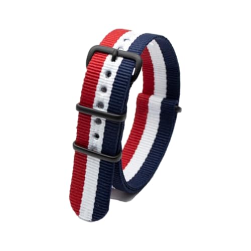 Hdhfjks 18/20/22/24 mm modisches Uhrenarmband aus Nylon, gestreiftes Gewebe, langlebiges und atmungsaktives Uhrenarmband,Blau Weiß Rot,24 mm Hdhfjks 18/20/22/24 mm modisches Uhrenarmband aus Nylon, gestreiftes Gewebe, langlebiges und atmungsaktives Uhrenarmband,Blau Weiß Rot,24 mm von Hdhfjks