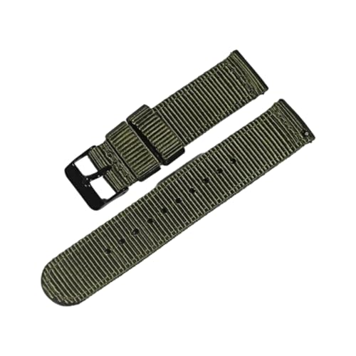 Hdhfjks 18/20/22 mm Uhrenarmband aus Nylon-Canvas, universelles Sportuhrenarmband, Schnellverschluss, geeignet für Smartwatches,Armeegrün-BK,22 mm Hdhfjks 18/20/22 mm Uhrenarmband aus Nylon-Canvas, universelles Sportuhrenarmband, Schnellverschluss, geeignet für Smartwatches,Armeegrün-BK,22 mm von Hdhfjks