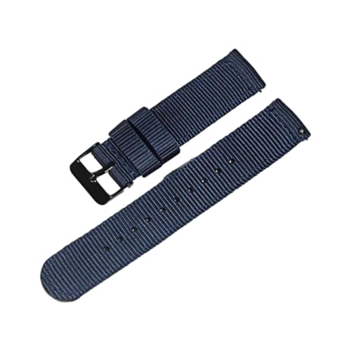 Hdhfjks 18/20/22 mm Uhrenarmband aus Nylon-Canvas, universelles Sportuhrenarmband, Schnellverschluss, geeignet für Smartwatches,Dunkelblau-BK,20 mm Hdhfjks 18/20/22 mm Uhrenarmband aus Nylon-Canvas, universelles Sportuhrenarmband, Schnellverschluss, geeignet für Smartwatches,Dunkelblau-BK,20 mm von Hdhfjks
