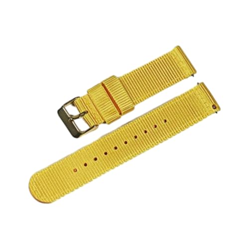 Hdhfjks 18/20/22 mm Uhrenarmband aus Nylon-Canvas, universelles Sportuhrenarmband, Schnellverschluss, geeignet für Smartwatches,Gelb-G,18 mm Hdhfjks 18/20/22 mm Uhrenarmband aus Nylon-Canvas, universelles Sportuhrenarmband, Schnellverschluss, geeignet für Smartwatches,Gelb-G,18 mm von Hdhfjks