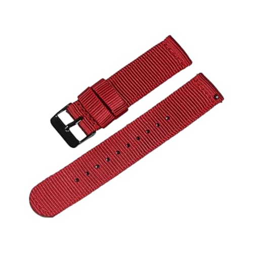 Hdhfjks 18/20/22 mm Uhrenarmband aus Nylon-Canvas, universelles Sportuhrenarmband, Schnellverschluss, geeignet für Smartwatches,Rot-BK,20 mm Hdhfjks 18/20/22 mm Uhrenarmband aus Nylon-Canvas, universelles Sportuhrenarmband, Schnellverschluss, geeignet für Smartwatches,Rot-BK,20 mm von Hdhfjks