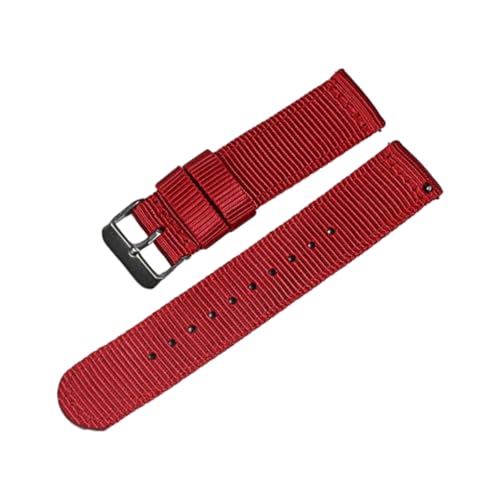 Hdhfjks 18/20/22 mm Uhrenarmband aus Nylon-Canvas, universelles Sportuhrenarmband, Schnellverschluss, geeignet für Smartwatches,Rot-S,20 mm Hdhfjks 18/20/22 mm Uhrenarmband aus Nylon-Canvas, universelles Sportuhrenarmband, Schnellverschluss, geeignet für Smartwatches,Rot-S,20 mm von Hdhfjks