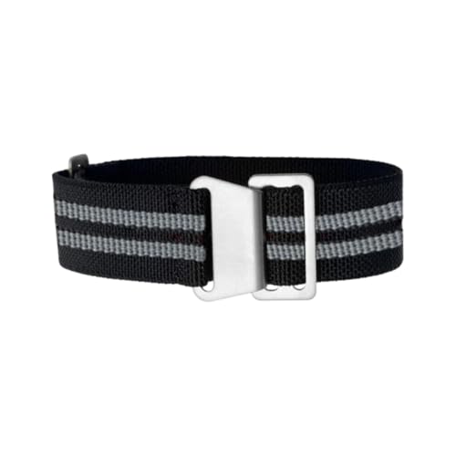 Hdhfjks 18/20/22 mm elastisches Nylon-Ersatzarmband, Uhrenzubehör, einfach und lässig, langlebig,Schwarzgrau,20 mm Hdhfjks 18/20/22 mm elastisches Nylon-Ersatzarmband, Uhrenzubehör, einfach und lässig, langlebig,Schwarzgrau,20 mm von Hdhfjks