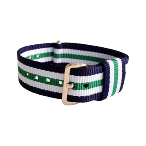 Hdhfjks 18/20 mm Nylon-Uhrenarmband, lässig und vielseitig, modisch und wasserdicht, Freizeit im Freien,bulue weiß grün,18 mm Hdhfjks 18/20 mm Nylon-Uhrenarmband, lässig und vielseitig, modisch und wasserdicht, Freizeit im Freien,bulue weiß grün,18 mm von Hdhfjks