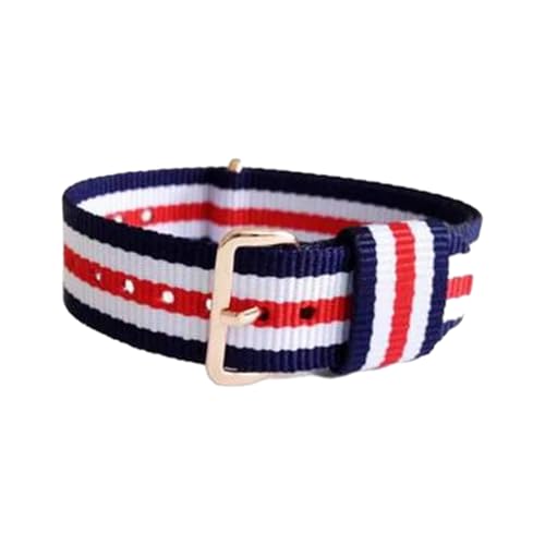 Hdhfjks 18/20 mm Nylon-Uhrenarmband, lässig und vielseitig, modisch und wasserdicht, Freizeit im Freien,bulue weiß rot,18 mm Hdhfjks 18/20 mm Nylon-Uhrenarmband, lässig und vielseitig, modisch und wasserdicht, Freizeit im Freien,bulue weiß rot,18 mm von Hdhfjks